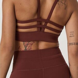 Vuori Brown Strappy Back Bra